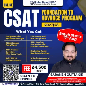 CSAT Foundation to Advance Program 2027/28 Batch 1 | Online
